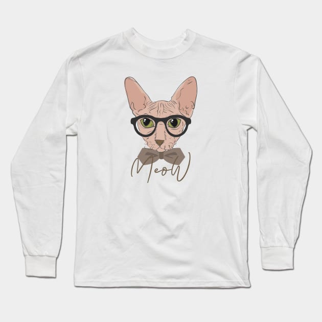 MeoW Three (Cat Series) Long Sleeve T-Shirt by Kaos MotivAsik